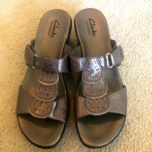 Brand new bronze color Clarks sandals